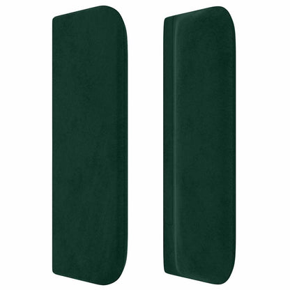 vidaXL Kopfteil mit Ohren Dunkelgrün 183x16x78/88 cm Samt