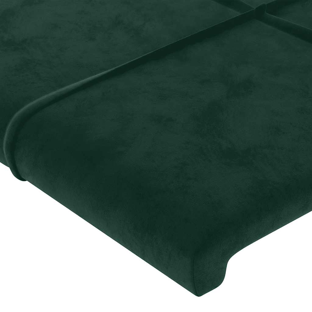 vidaXL Kopfteil mit Ohren Dunkelgrün 183x16x78/88 cm Samt