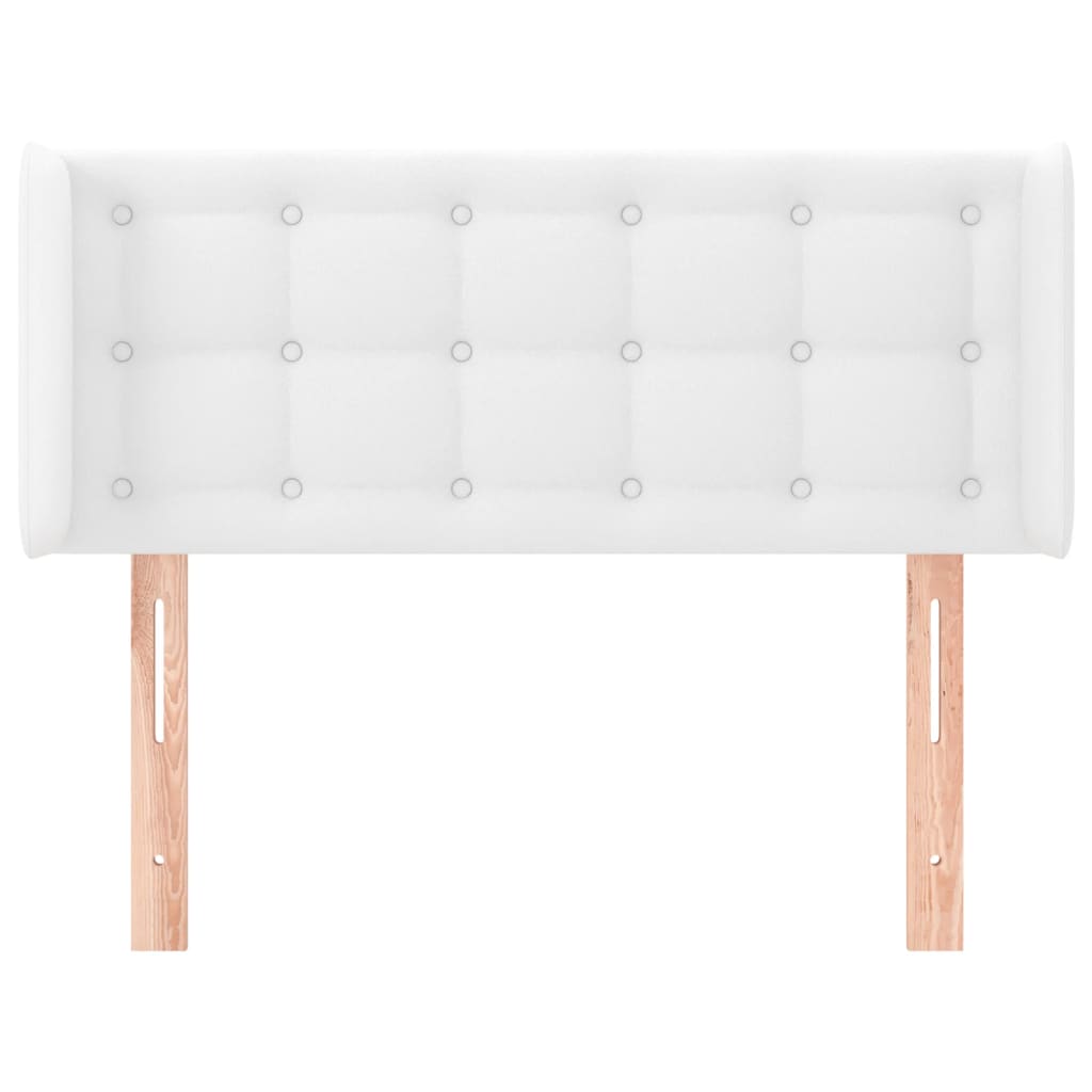 vidaXL Kopfteil mit Ohren Weiß 83x16x78/88 cm Kunstleder