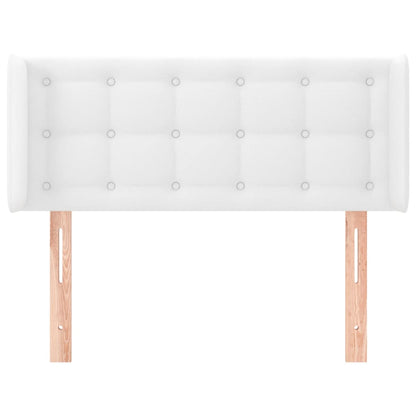 vidaXL Kopfteil mit Ohren Weiß 83x16x78/88 cm Kunstleder