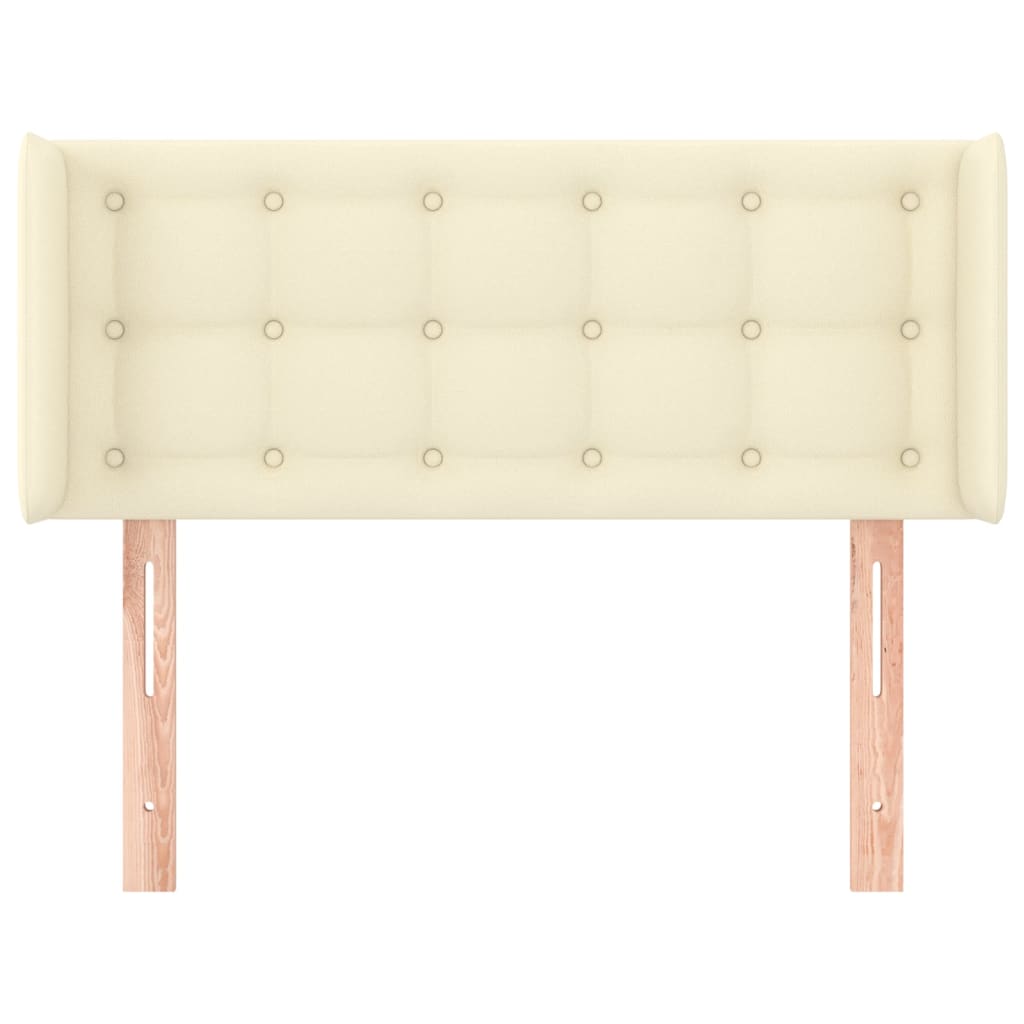 vidaXL Kopfteil mit Ohren Creme 93x16x78/88 cm Kunstleder