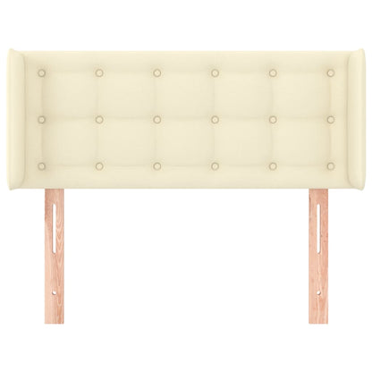vidaXL Kopfteil mit Ohren Creme 93x16x78/88 cm Kunstleder
