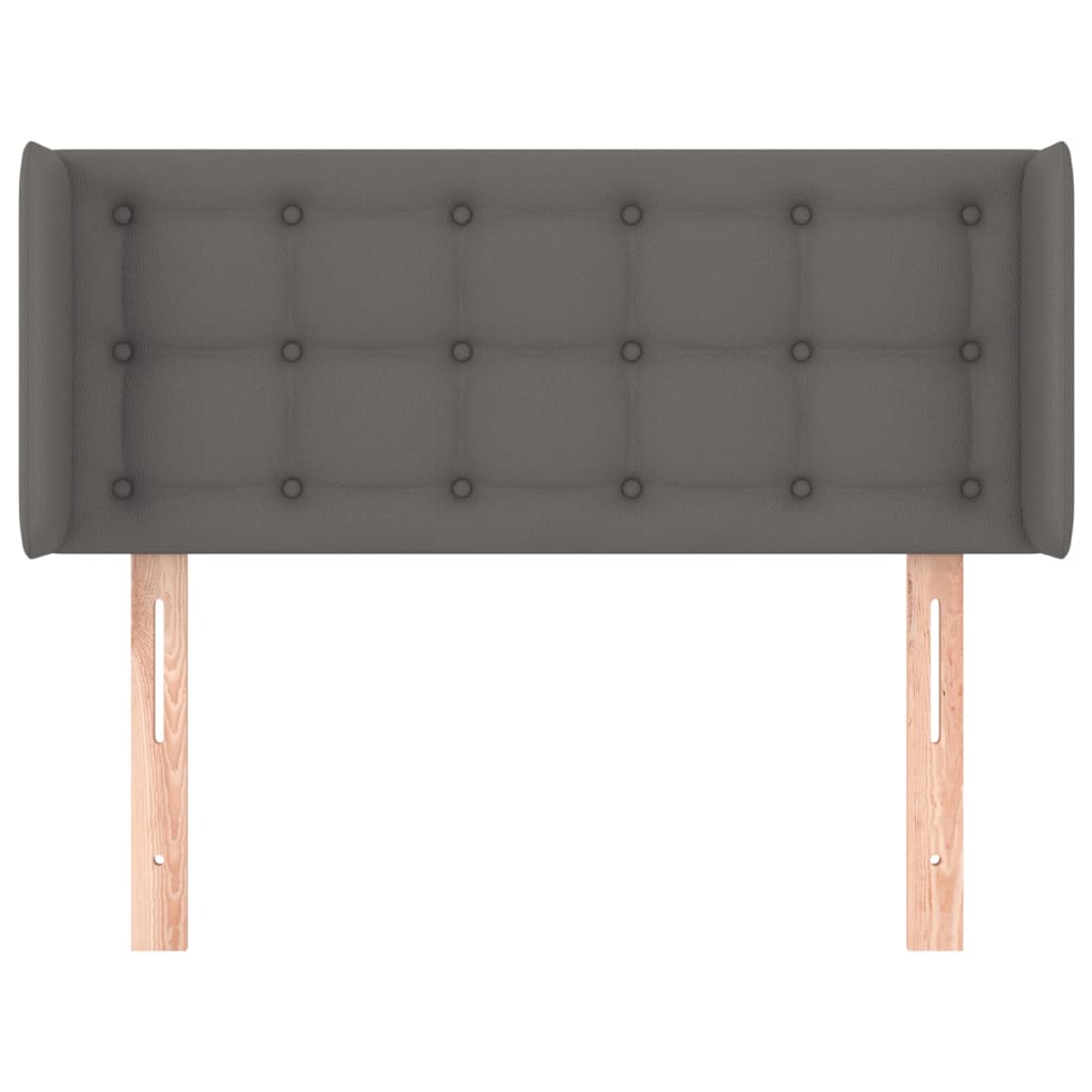 vidaXL Kopfteil mit Ohren Grau 93x16x78/88 cm Kunstleder