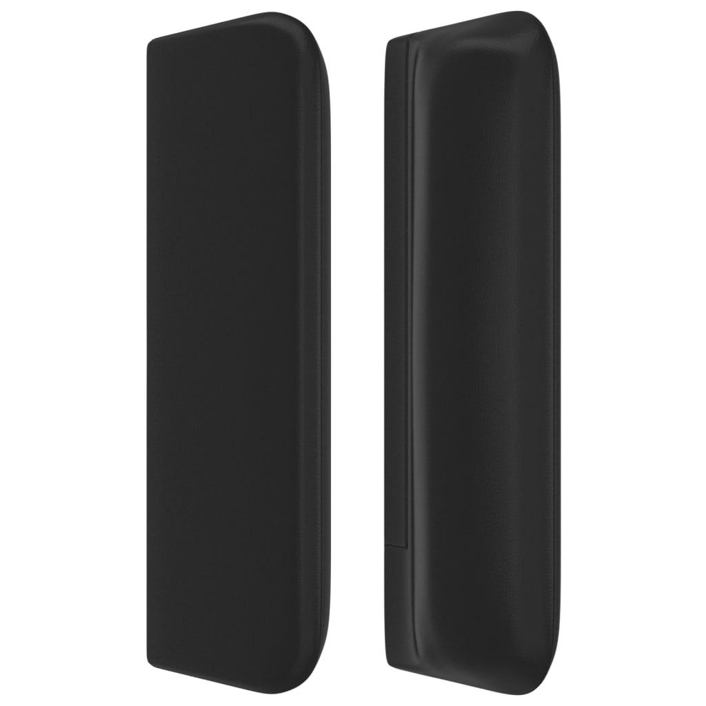 vidaXL Kopfteil mit Ohren Schwarz 103x16x78/88 cm Kunstleder