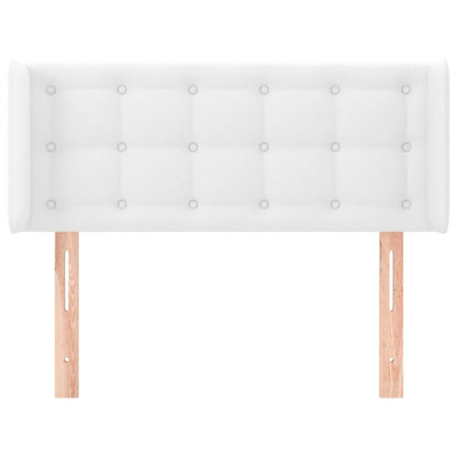vidaXL Kopfteil mit Ohren Weiß 103x16x78/88 cm Kunstleder