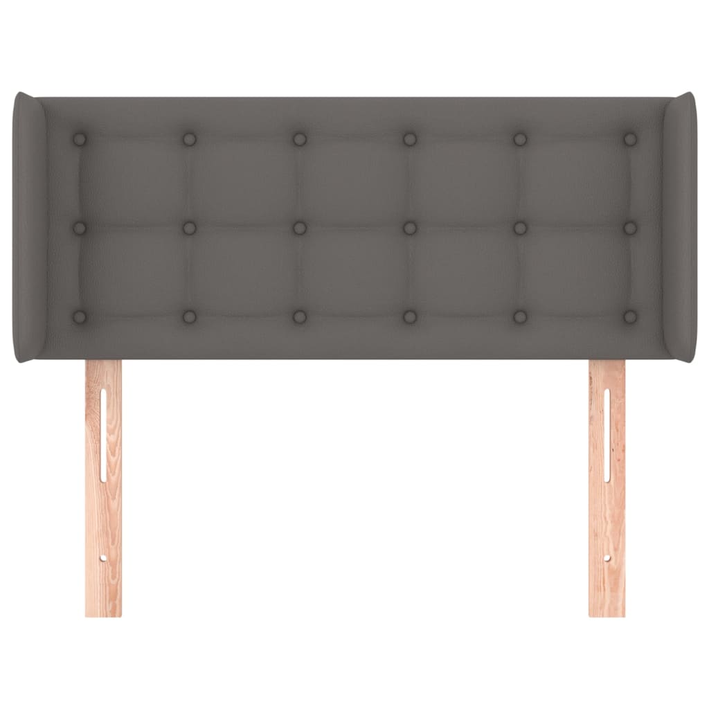 vidaXL Kopfteil mit Ohren Grau 103x16x78/88 cm Kunstleder