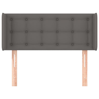 vidaXL Kopfteil mit Ohren Grau 103x16x78/88 cm Kunstleder