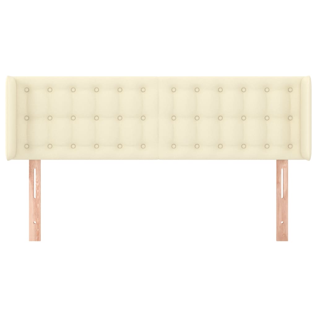 vidaXL Kopfteil mit Ohren Creme 147x16x78/88 cm Kunstleder