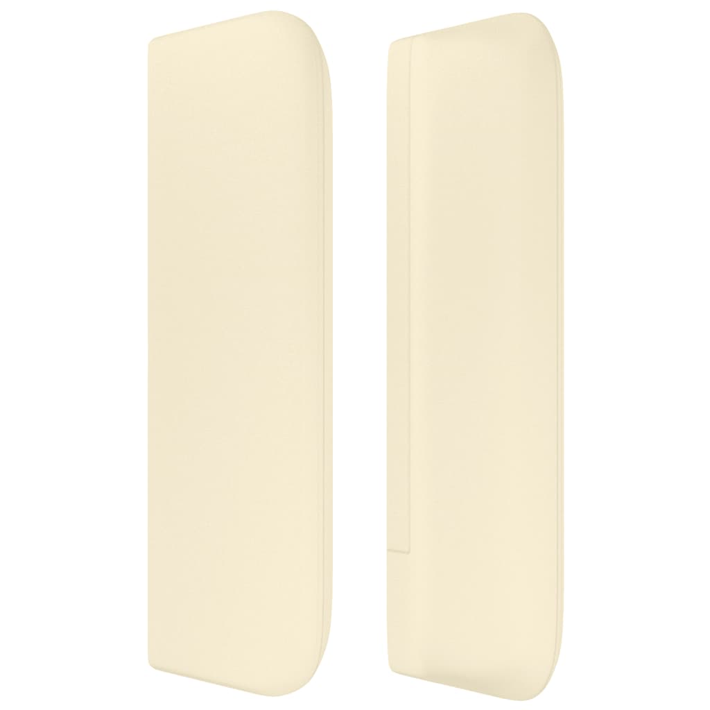 vidaXL Kopfteil mit Ohren Creme 147x16x78/88 cm Kunstleder
