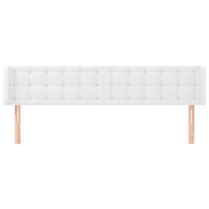 vidaXL Kopfteil mit Ohren Weiß 163x16x78/88 cm Kunstleder