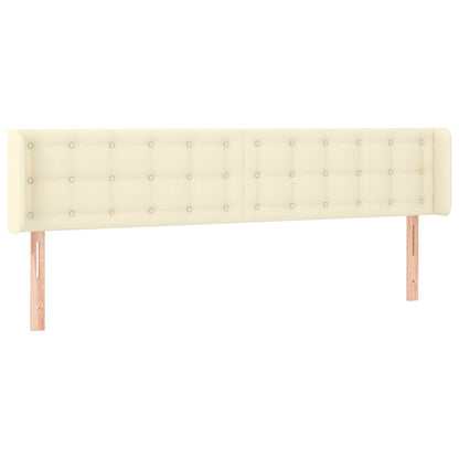 vidaXL Kopfteil mit Ohren Creme 163x16x78/88 cm Kunstleder