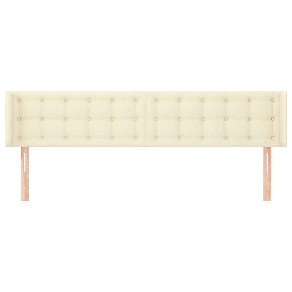 vidaXL Kopfteil mit Ohren Creme 163x16x78/88 cm Kunstleder