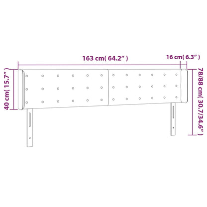 vidaXL Kopfteil mit Ohren Creme 163x16x78/88 cm Kunstleder