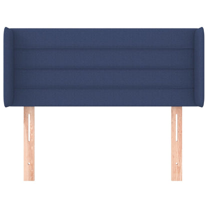 vidaXL Kopfteil mit Ohren Blau 83x16x78/88 cm Stoff