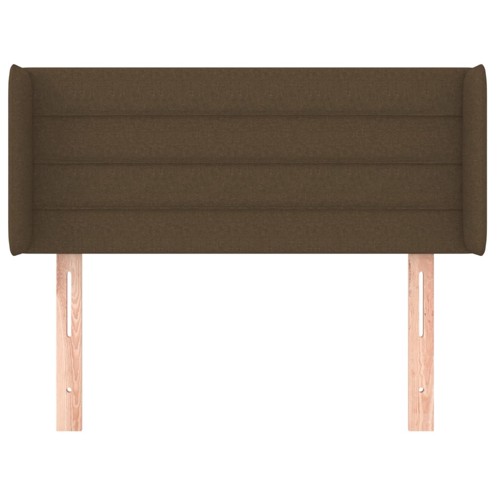 vidaXL Kopfteil mit Ohren Dunkelbraun 93x16x78/88 cm Stoff