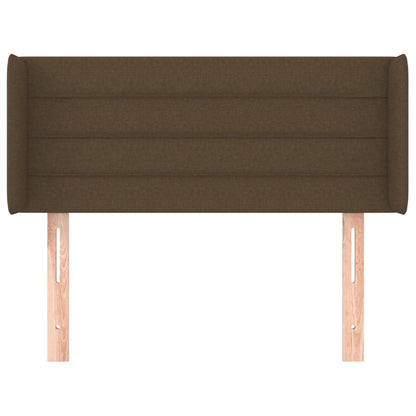 vidaXL Kopfteil mit Ohren Dunkelbraun 93x16x78/88 cm Stoff