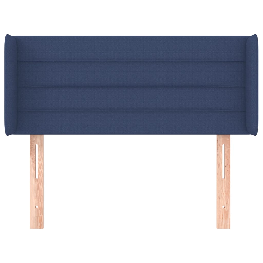 vidaXL Kopfteil mit Ohren Blau 93x16x78/88 cm Stoff