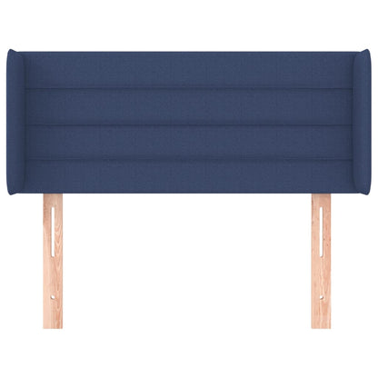 vidaXL Kopfteil mit Ohren Blau 93x16x78/88 cm Stoff