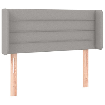 vidaXL Kopfteil mit Ohren Hellgrau 103x16x78/88 cm Stoff