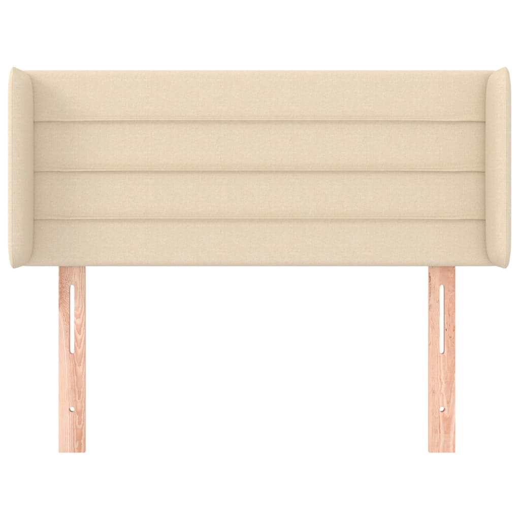 vidaXL Kopfteil mit Ohren Creme 103x16x78/88 cm Stoff