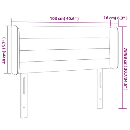 vidaXL Kopfteil mit Ohren Creme 103x16x78/88 cm Stoff