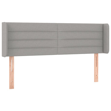 vidaXL Kopfteil mit Ohren Hellgrau 147x16x78/88 cm Stoff