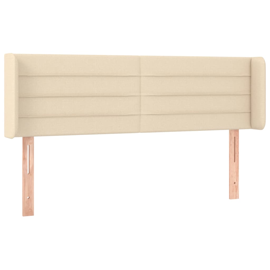 vidaXL Kopfteil mit Ohren Creme 147x16x78/88 cm Stoff