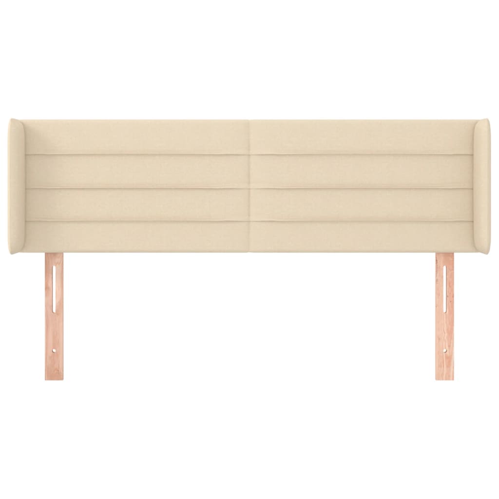 vidaXL Kopfteil mit Ohren Creme 147x16x78/88 cm Stoff
