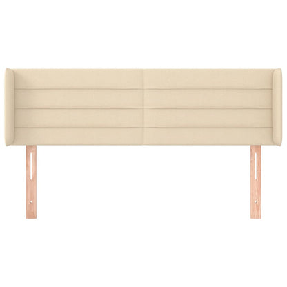 vidaXL Kopfteil mit Ohren Creme 147x16x78/88 cm Stoff
