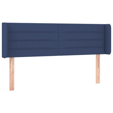 vidaXL Kopfteil mit Ohren Blau 147x16x78/88 cm Stoff