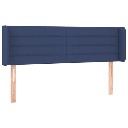 vidaXL Kopfteil mit Ohren Blau 147x16x78/88 cm Stoff