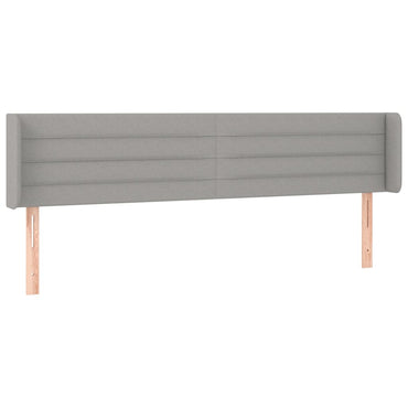 vidaXL Kopfteil mit Ohren Hellgrau 163x16x78/88 cm Stoff