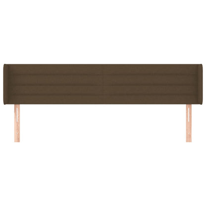 vidaXL Kopfteil mit Ohren Dunkelbraun 163x16x78/88 cm Stoff