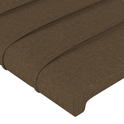 vidaXL Kopfteil mit Ohren Dunkelbraun 163x16x78/88 cm Stoff