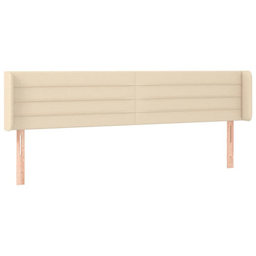vidaXL Kopfteil mit Ohren Creme 163x16x78/88 cm Stoff