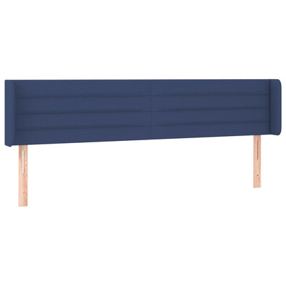 vidaXL Kopfteil mit Ohren Blau 163x16x78/88 cm Stoff