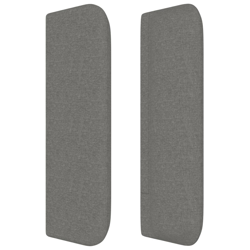 vidaXL Kopfteil mit Ohren Dunkelgrau 183x16x78/88 cm Stoff