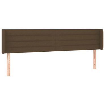 vidaXL Kopfteil mit Ohren Dunkelbraun 183x16x78/88 cm Stoff