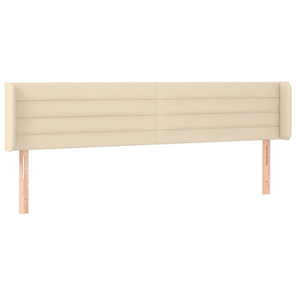 vidaXL Kopfteil mit Ohren Creme 183x16x78/88 cm Stoff