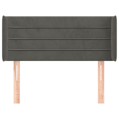 vidaXL Kopfteil mit Ohren Dunkelgrau 83x16x78/88 cm Samt