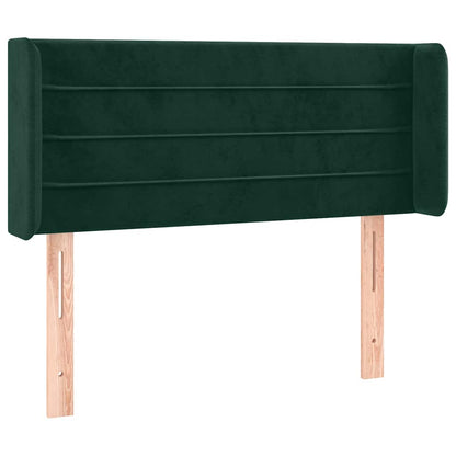 vidaXL Kopfteil mit Ohren Dunkelgrün 83x16x78/88 cm Samt