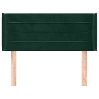 vidaXL Kopfteil mit Ohren Dunkelgrün 83x16x78/88 cm Samt