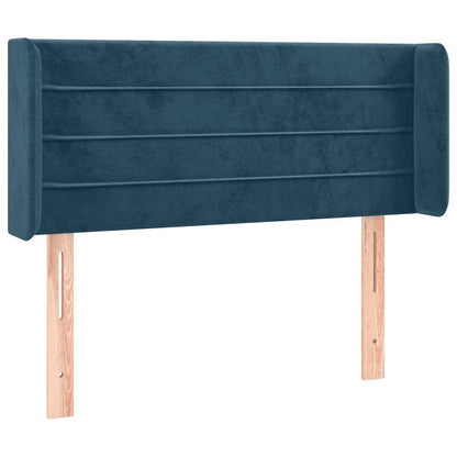 vidaXL Kopfteil mit Ohren Dunkelblau 83x16x78/88 cm Samt