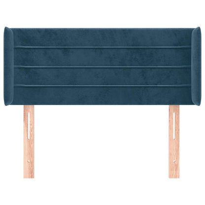 vidaXL Kopfteil mit Ohren Dunkelblau 83x16x78/88 cm Samt