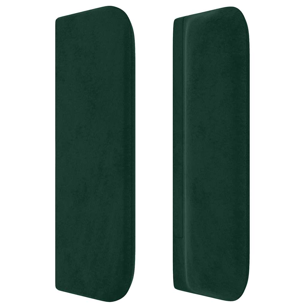 vidaXL Kopfteil mit Ohren Dunkelgrün 93x16x78/88 cm Samt