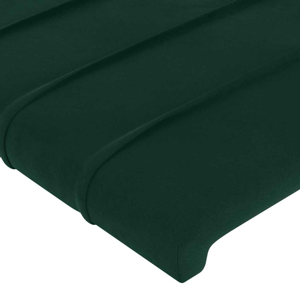 vidaXL Kopfteil mit Ohren Dunkelgrün 93x16x78/88 cm Samt