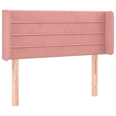 vidaXL Kopfteil mit Ohren Rosa 93x16x78/88 cm Samt