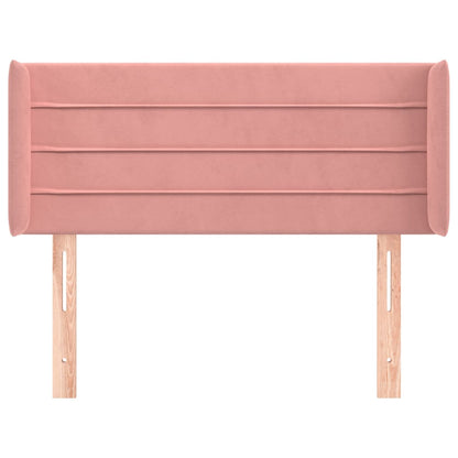 vidaXL Kopfteil mit Ohren Rosa 93x16x78/88 cm Samt