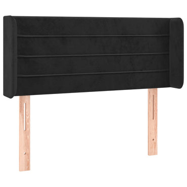 vidaXL Kopfteil mit Ohren Schwarz 103x16x78/88 cm Samt