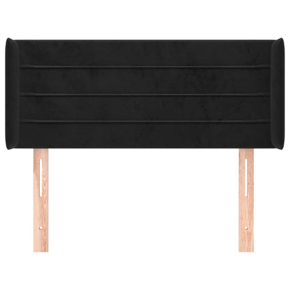 vidaXL Kopfteil mit Ohren Schwarz 103x16x78/88 cm Samt